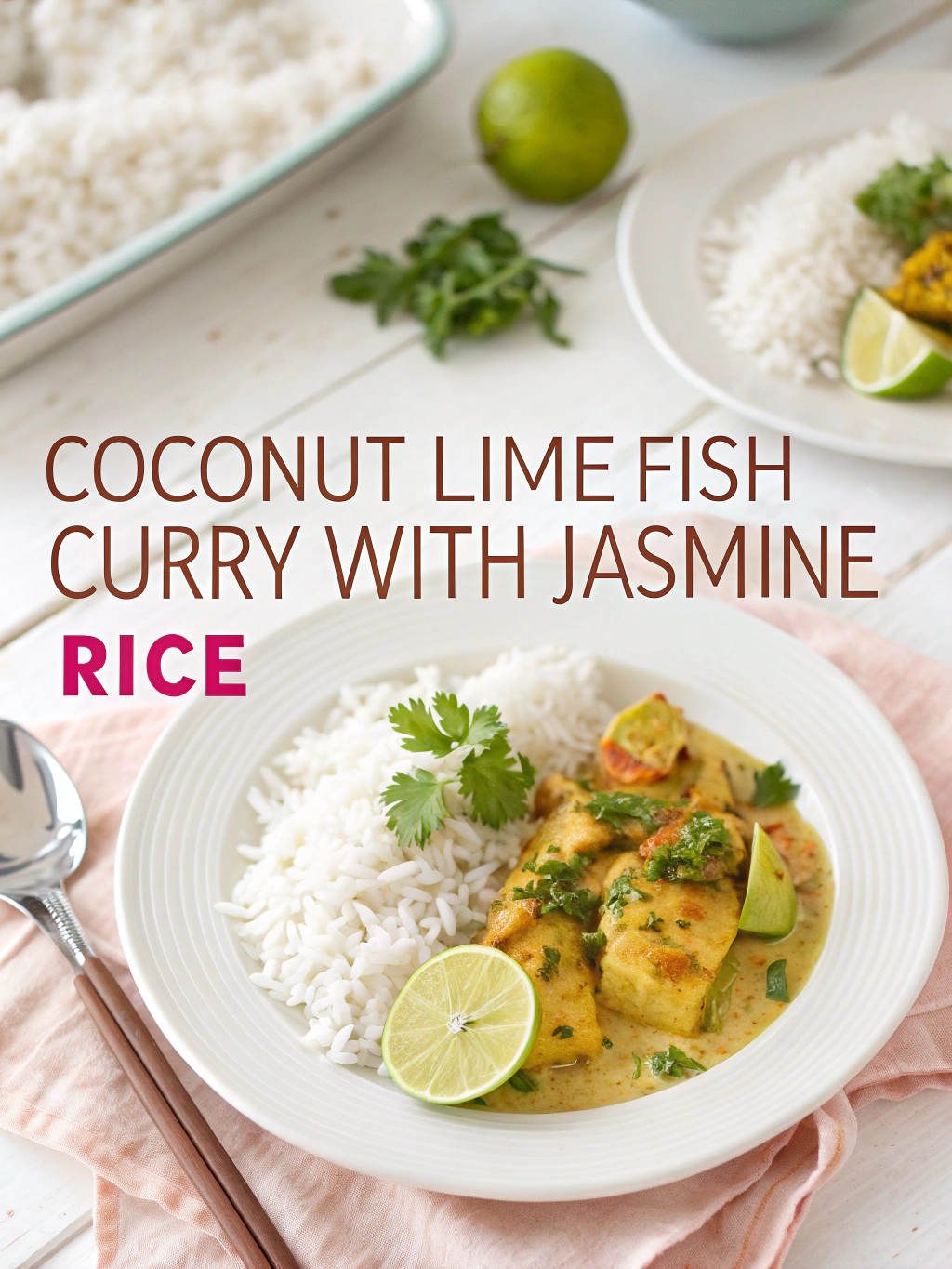 Coconut Lime Fish Curry With Jasmine Rice 4 coconut lime fish curry with jasmine rice